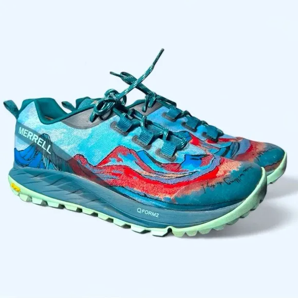Merrell Antora X Trail Sisters Trail-Running Athletic Shoes Vibram In Blue - 8.5