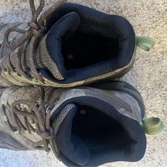 Merrell Men’s Moab Mid White Pine Waterproof Hiking Trail Boot Shoes Size 10