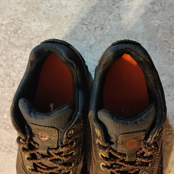 Merrell Moab Shoes Mens 8.5 Brown Leather Walnut Trail Hiking Vibram Sole Boots