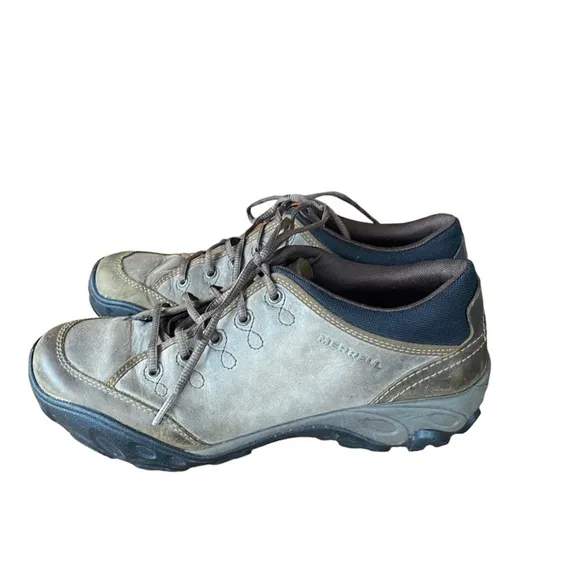 Merrell Quartz Brindle grey two toned vibram trail walking hiking shoes size 8.5