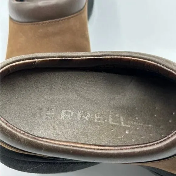 Merrell Women's Jungle Primo Dark Brown Leather Suede Moc Slide Mules Size 5.5