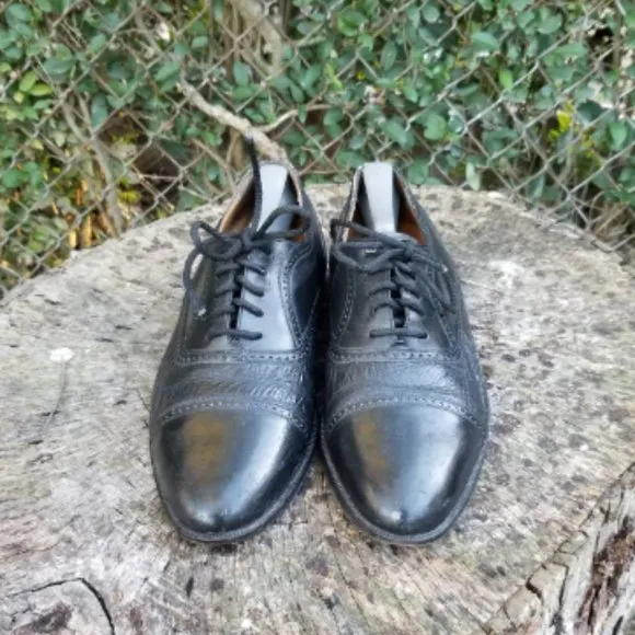 MEZLAN Florence II Black Leather Cap Toe Oxford