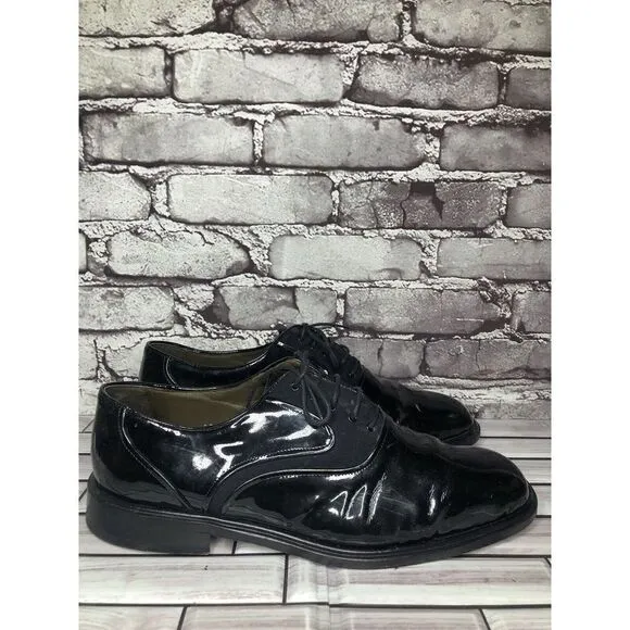 Mezlan Opera Black Patent Exquisite Upscale Designer Tuxedo Oxfords Shoes Men 11