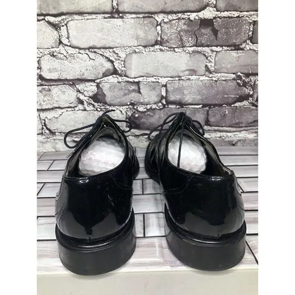Mezlan Opera Black Patent Exquisite Upscale Designer Tuxedo Oxfords Shoes Men 11