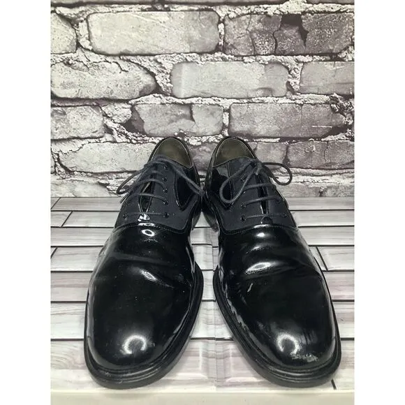 Mezlan Opera Black Patent Exquisite Upscale Designer Tuxedo Oxfords Shoes Men 11
