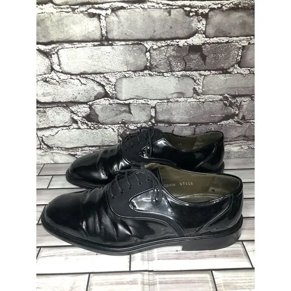 Mezlan Opera Black Patent Exquisite Upscale Designer Tuxedo Oxfords Shoes Men 11