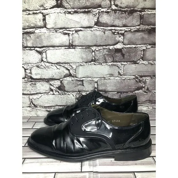 Mezlan Opera Black Patent Exquisite Upscale Designer Tuxedo Oxfords Shoes Men 11