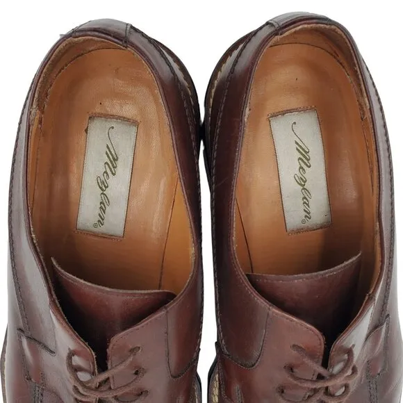 Mezlan Spain Banderas Men's 11 Brown Leather Dress Shoes Split Toe Derby Oxfords
