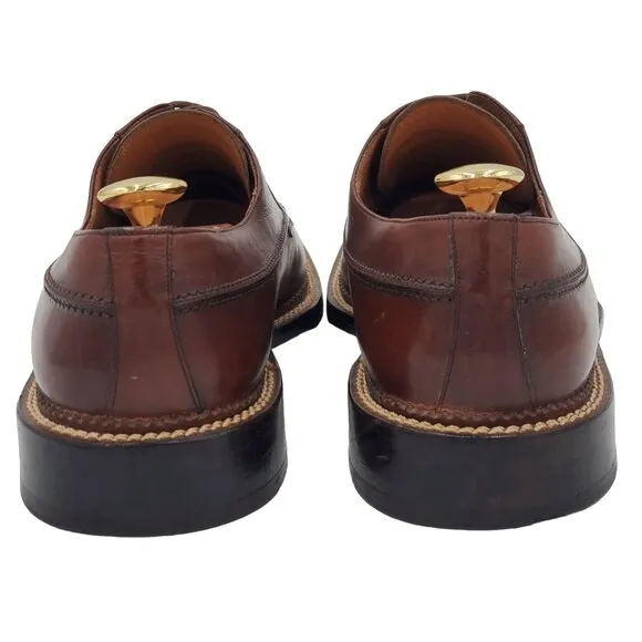 Mezlan Spain Banderas Men's 11 Brown Leather Dress Shoes Split Toe Derby Oxfords