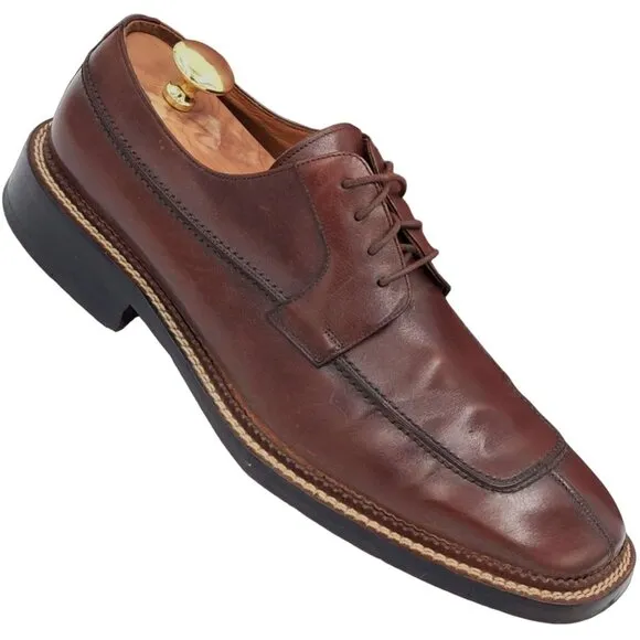 Mezlan Spain Banderas Men's 11 Brown Leather Dress Shoes Split Toe Derby Oxfords