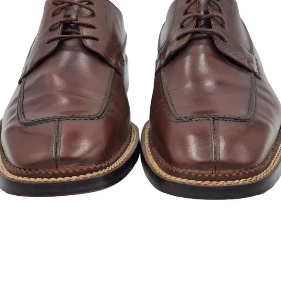 Mezlan Spain Banderas Men's 11 Brown Leather Dress Shoes Split Toe Derby Oxfords
