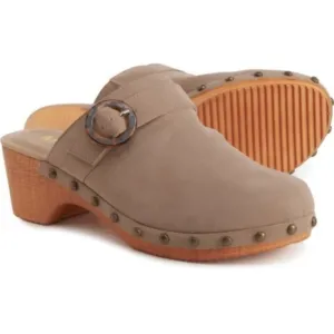 Mia Arturo Low Retro Wood Suede Studded Clogs Size 8