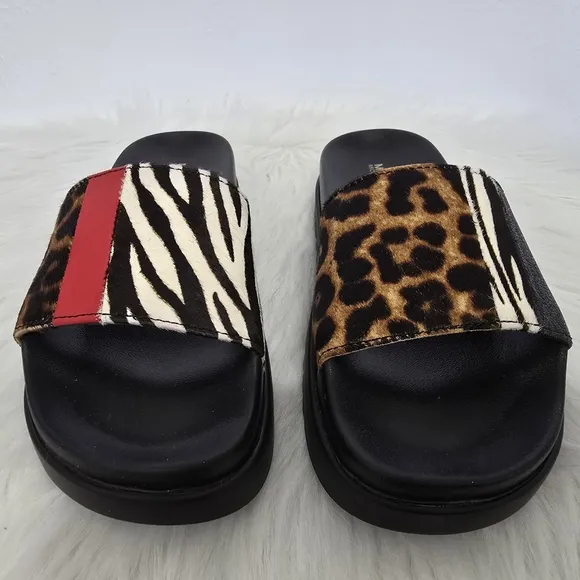 Michael Kors Animal Print Slide Sandals