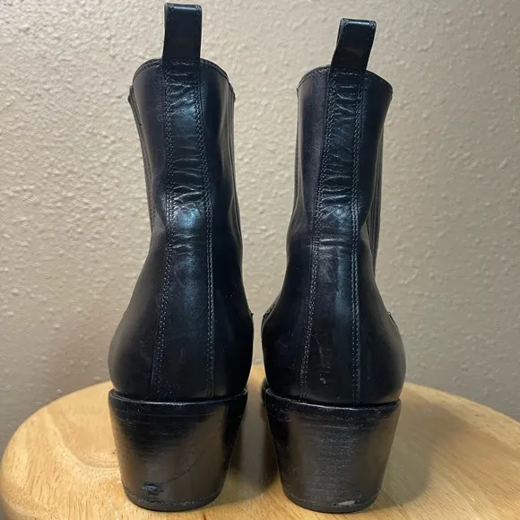 MICHAEL KORS Black Patrice Pointed Leather Bootie Boots Women’s 39 or US 8.5