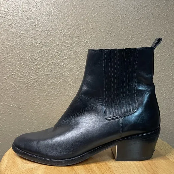 MICHAEL KORS Black Patrice Pointed Leather Bootie Boots Women’s 39 or US 8.5