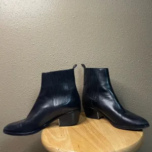 MICHAEL KORS Black Patrice Pointed Leather Bootie Boots Women’s 39 or US 8.5