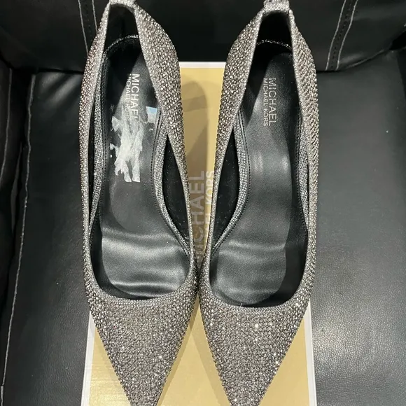 Michael Kors Silver Glitter Stiletto Heels