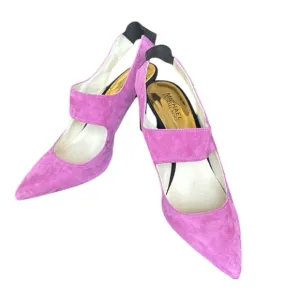 Michael Kors Sivian Sling Back Heels In Pinkish purple and Black Size 8M