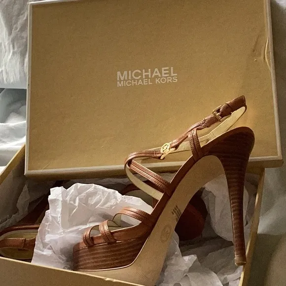 Michael Kors Tan High Heel Strappy Heels