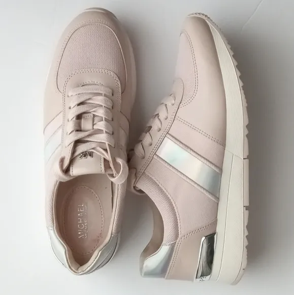 🩷💚🆕️⚜️Michael Kors⚜️🩷💚Women's Maddy Logo Trainer Sneakers Mauve Pink Size 6