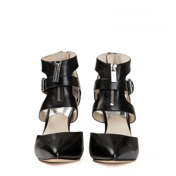 MICHAEL Michael Kors Anya Leather Pump Heels - Black. Size 10