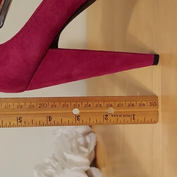MICHAEL Michael Kors Berry Purple Strappy Suede Peep Toe Platform Heels Size 8.5