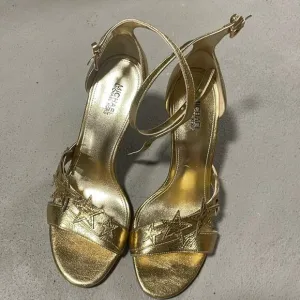 MICHAEL Michael Kors Gold Strappy Heels Size 7