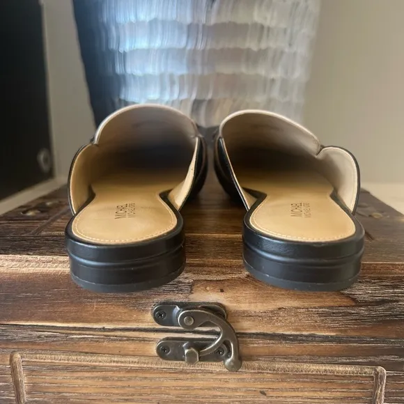 MICHAEL Michael Kors Plate Mules in Black &amp; Light Cream