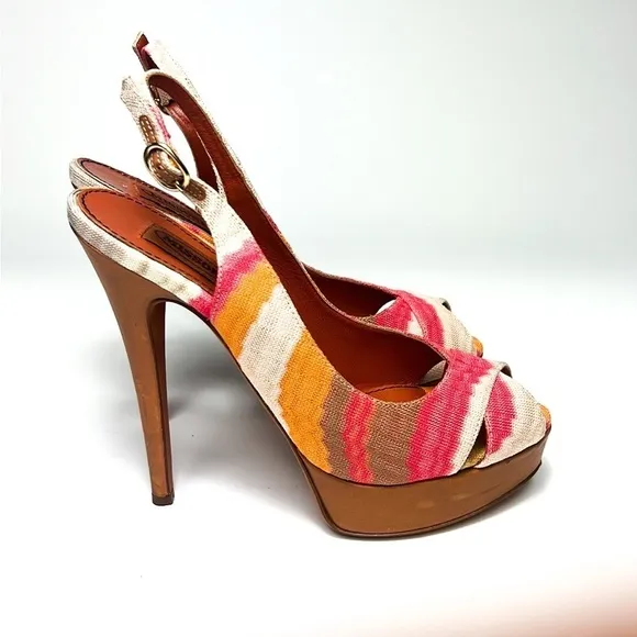 Missoni Crisscross Peek Toe Heels