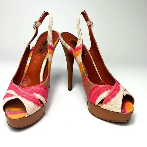 Missoni Crisscross Peek Toe Heels