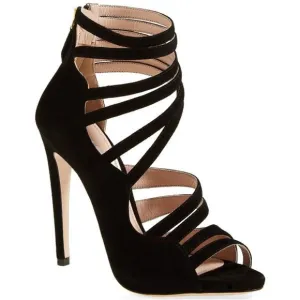 Miu Miu • Strappy Suede Black Heels