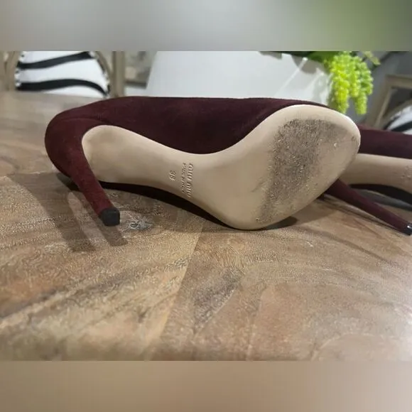 Miu Miu suede mules size 38 (7.5 US)