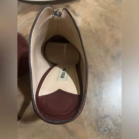Miu Miu suede mules size 38 (7.5 US)