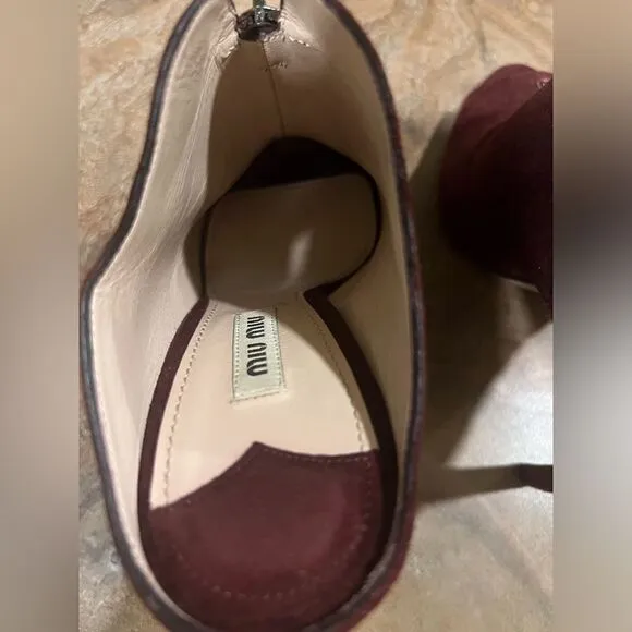 Miu Miu suede mules size 38 (7.5 US)