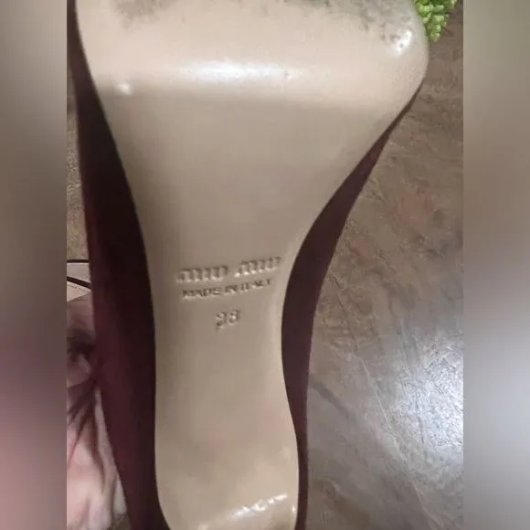 Miu Miu suede mules size 38 (7.5 US)