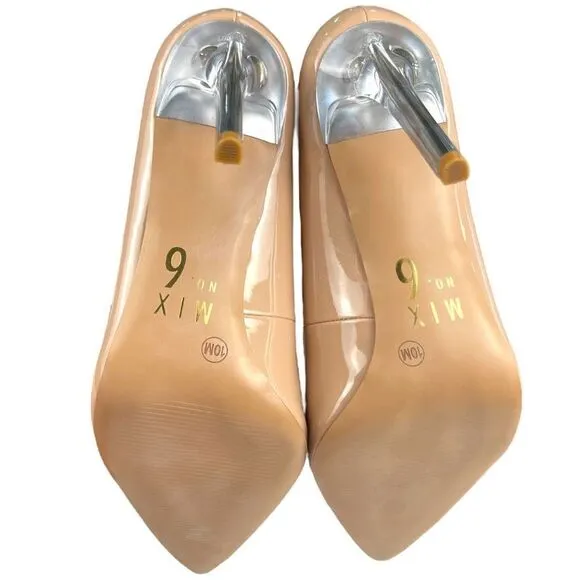 Mix No.6 Danyah-C Women's Nude Maple Sugar Pointed Toe Heel Pumps Size 10