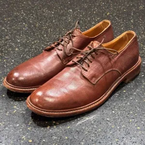 MOMA Italy Brown Leather handcrafted Plain Toe Oxfords. Size 43 1/2 / US 10.5