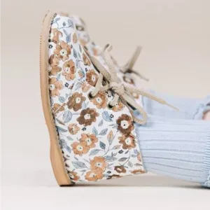 Mon Petit Shoes x Rylee   Cru Floral Lace Up Boots - Bloom - 6
