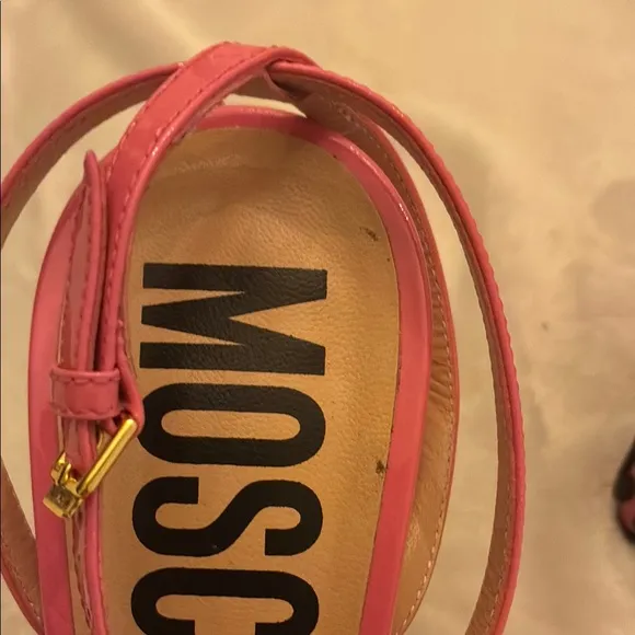 Moschino Pink Wedge Heels with Strappy Design