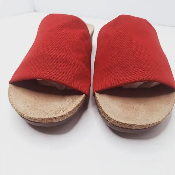 Munro Casita Slide Sandal Women's 9W Wide Shoes Brick Stretch Fabric Comfort