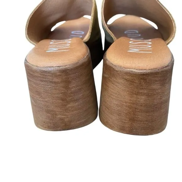 Musse &amp; Cloud Brown Suede Boho Mules Slide size 40 US 10