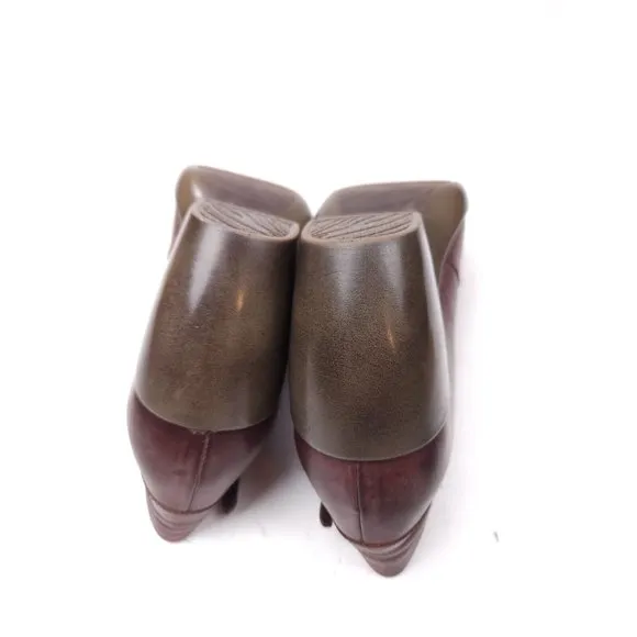 NAOT Distressed Leather Clogs Mary Jane Heeled Clog Shoes Womens Sz 40/ 9-9.5 US
