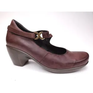 NAOT Distressed Leather Clogs Mary Jane Heeled Clog Shoes Womens Sz 40/ 9-9.5 US
