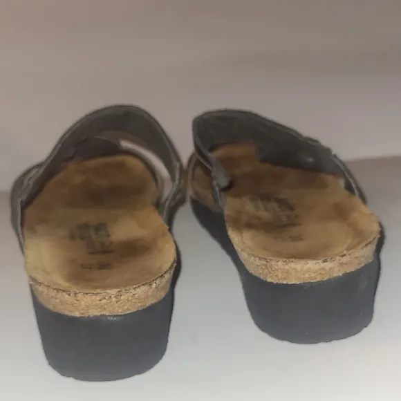 Naot Sandals Slides Leather Kimberly Metallic Boho Whimsy Fairy Beach Granny