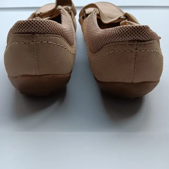 Naturalizer Francine Leather Shoes Adjustable Criss-Cross Straps Tan Size 11M