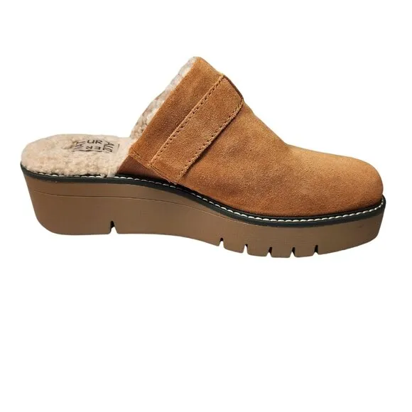 Naturalizer Women's size 9 M Mule  Suede Slip On Platform Golden Maple (372)