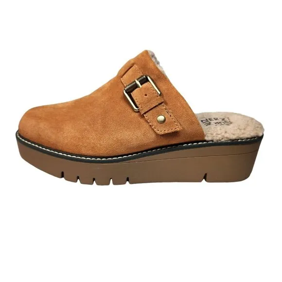 Naturalizer Women's size 9 M Mule  Suede Slip On Platform Golden Maple (372)