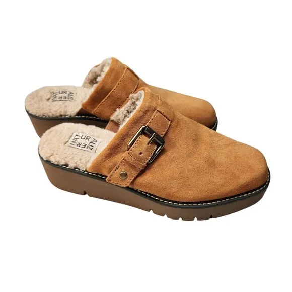 Naturalizer Women's size 9 M Mule  Suede Slip On Platform Golden Maple (372)