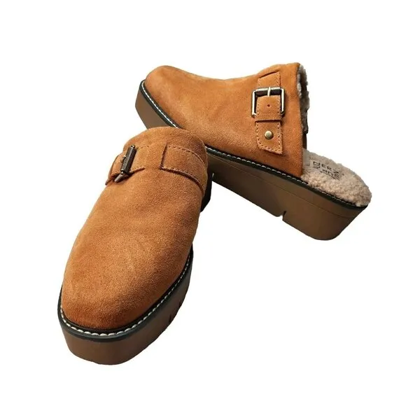 Naturalizer Women's size 9 M Mule  Suede Slip On Platform Golden Maple (372)