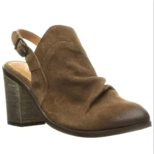Naughty Monkey Suede Slingback Mules Heels Sz 9.5 NWoB